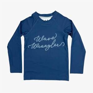 NEW VELVET FAWN girl's bolt rashguard in blue